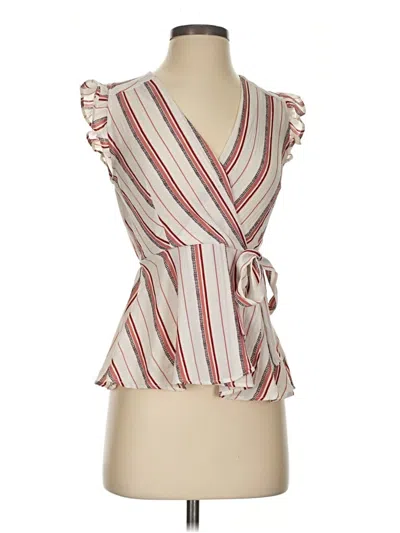 Pre-owned Monteau Sleeveless Blouse In Ivory