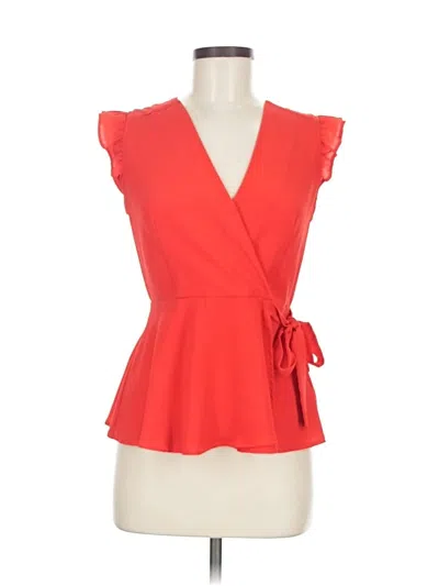 Pre-owned Monteau Sleeveless Blouse In Red