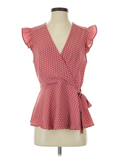 Pre-owned Monteau Sleeveless Blouse In Red