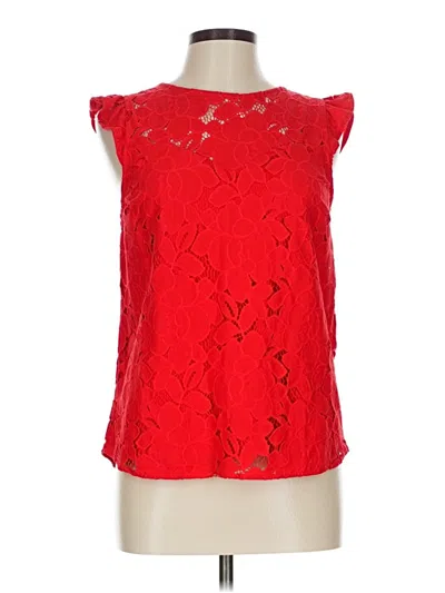 Pre-owned Monteau Sleeveless Blouse In Red