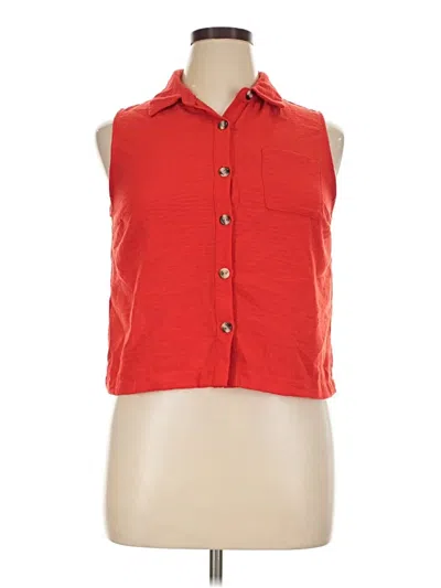 Pre-owned Monteau Sleeveless Blouse In Red