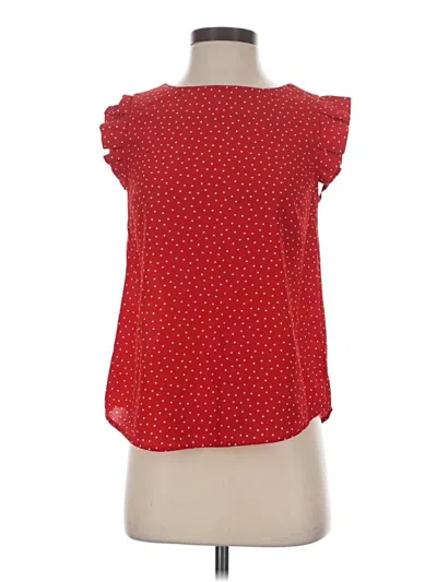 Pre-owned Monteau Sleeveless Blouse In Red