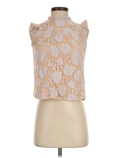 Pre-owned Monteau Sleeveless Blouse In Tan