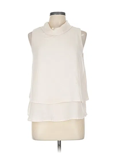 Pre-owned Monteau Sleeveless Blouse In White