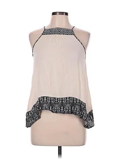 Pre-owned Monteau Sleeveless Blouse In White