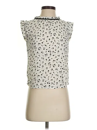 Pre-owned Monteau Sleeveless Blouse In White