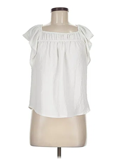 Pre-owned Monteau Sleeveless Blouse In White