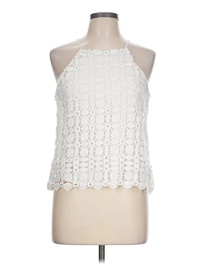Pre-owned Monteau Sleeveless Blouse In White