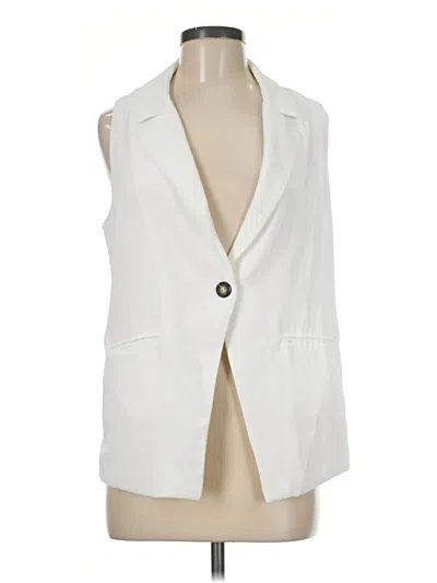 Pre-owned Monteau Sleeveless Blouse In White