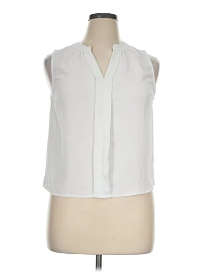 Pre-owned Monteau Sleeveless Blouse In White