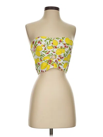 Pre-owned Monteau Sleeveless Blouse In Yellow