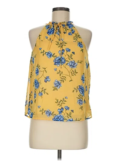 Pre-owned Monteau Sleeveless Blouse In Yellow