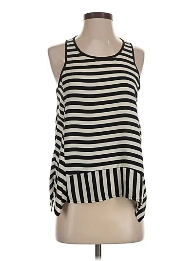 Pre-owned Monteau Sleeveless Top Black Halter Neckline Tops