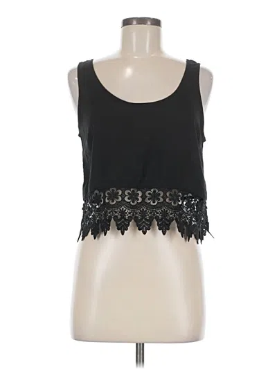 Pre-owned Monteau Sleeveless Top Black Sweetheart Neckline Tops