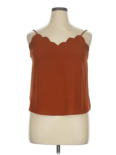 Pre-owned Monteau Sleeveless Top Brown Sweetheart Neckline Tops