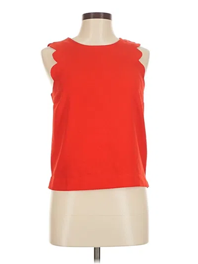 Pre-owned Monteau Sleeveless Top Red Boatneck Tops
