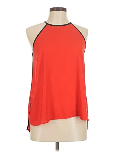 Pre-owned Monteau Sleeveless Top Red Halter Neckline Tops