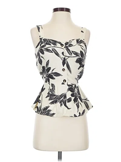 Pre-owned Monteau Tank Top Ivory Strapless Neckline Tops