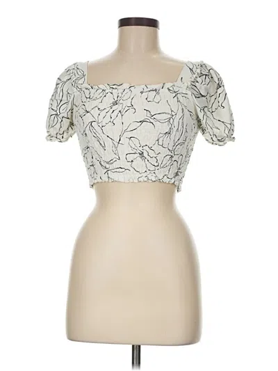 Pre-owned Monteau Tube Top Silver Sweetheart Neckline Tops