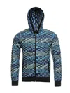Montechiaro® Knit Hoodie In Blue In Blue