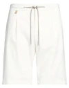 Montecore Beyond Time Man Shorts & Bermuda Shorts White Size 36 Polyester, Polyurethane