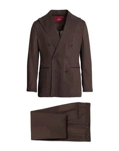 Montecore Beyond Time Man Suit Dark Brown Size 40 Wool