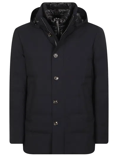 Montecore Black Down Padded Hooded Polyester Down Jacket