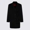 Montecore Button-fastening Lapel-collar Coat In Blue