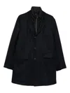Montecore Button-fastening Coat In Blue