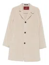 Montecore Button-fastening Coat In Neutral