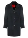 Montecore Button-fastening Lapel-collar Coat In Blue