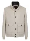 Montecore Button-pocket Bomber Jacket In Neutral