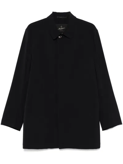 Montecore Button-up Parka Coat In Blue
