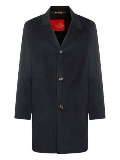 Montecore Buttoned Coat In Blue