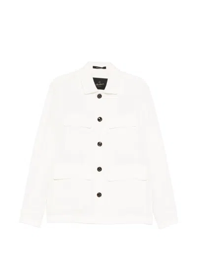 Montecore Buttoned Flap-pocket Overshirt In White