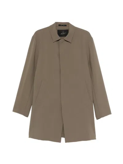 Montecore Buttoned Pocket Coat In Brown