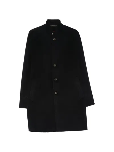 Montecore Button-fastening Coat In Black