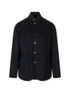 Montecore Button-up Stand-collar Jacket In Black