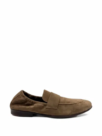 Montecore Calf Suede Slip-on Loafers In Brown