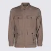 Montecore Wool Utility Jacket With Structured Collar In Brown