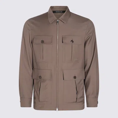Montecore Camel Casual Jacket In Brown