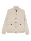 Montecore Cashmere Bomber Jacket In Neutral