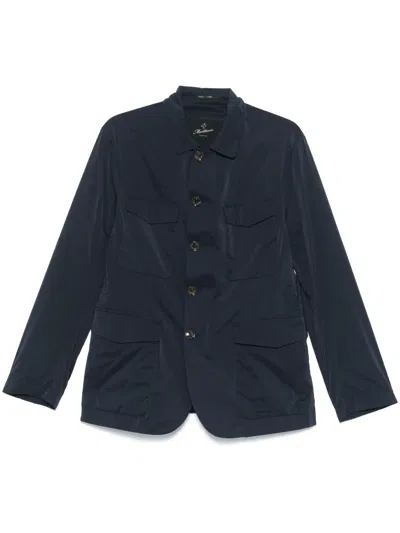 Montecore Classic-collar Shirt Jacket In Blue