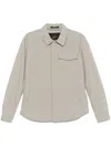 Montecore Classic-collar Shirt Jacket In Grey
