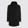 Montecore Stand-collar Zip-front Coat In Black