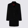 Montecore Button-fastening Lapel-collar Coat In Black