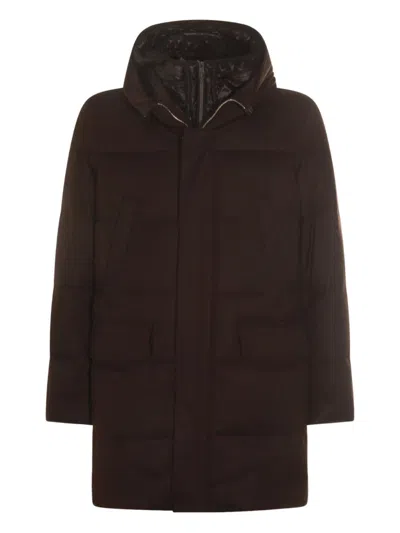 Montecore Coats Blue And Green In Brown