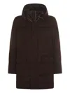 Montecore Hooded Quilted Coat In Brown
