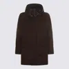 Montecore Hooded Quilted Coat In Brown