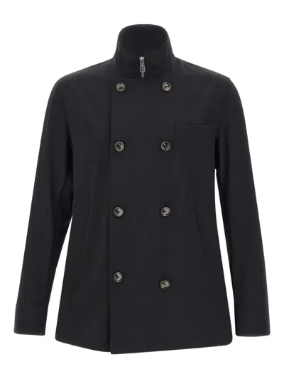 Montecore Crepe-texture Jacket In Black